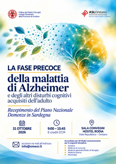 LA FASE PRECOCE DELLA MALATTIA DI ALZHEIMER e degli altri disturbi cognitivi acquisiti dell'adulto