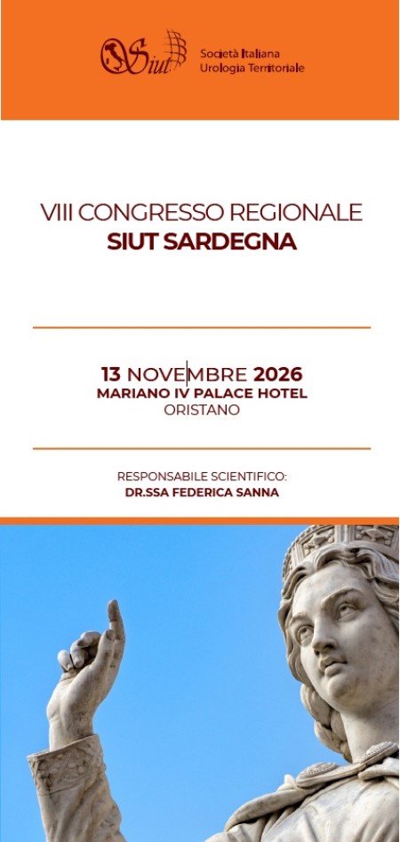 VIII CONGRESSO REGIONALE SIUT SARDEGNA - 13 NOVEMBRE 2026 MARIANO IV PALACE HOTEL ORISTANO