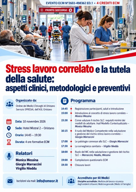 Stress lavoro correlato e la tutela della salute: aspetti clinici, metodologici e preventivi