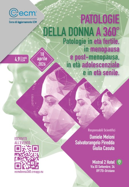 Patologie della Donna a 360° -  18 aprile 2026, Hotel Mistral 2 Oristano